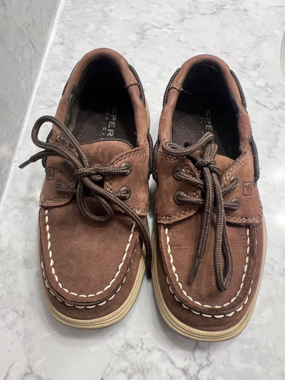 Sperry Kids Brown Suede Lace-Up Boat Shoes